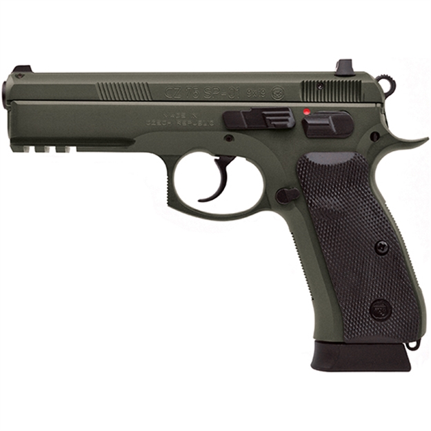 Picture of CZ Usa 75 Sp-01 9Mm 4.6 Odg NS Rubber Grips 2 18Rd