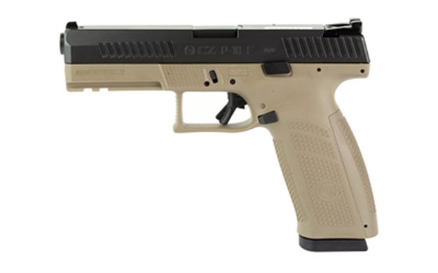 Picture of  Cz-Usa 89541 P-10 F 9Mm Luger 4.50" 19+1 Flat Dark Earth Finish Frame With Inside Railed Black Nitride Steel Slide, Interchangeable Backstrap Grip & Picatinny Rail 806703895413