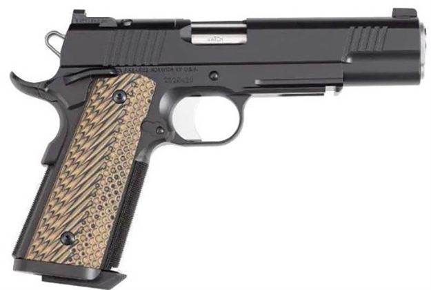 Picture of Dan Wesson 01794 Specialist  Full Size Frame 10Mm Auto 8+1 5" Stainless Match Grade Barrel, Black Duty Optics Ready/Serrated Steel Slide, Black Duty Steel Frame W/Picatinny Rail, Black/Brown G10 Grip 01794-CZU 806703017945