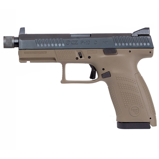 Picture of CZ Usa P-10C 9Mm Fde Frame Suppressor Ready NS 17Rd