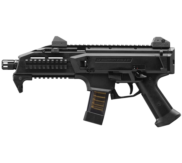 Picture of CZ Usa Scorpion Evo 3 S1 Semi Auto Pistol 9Mm, 7.72 In, Poly Grp, 20+1 Rnd, Blk Frame, Sgl Trgr