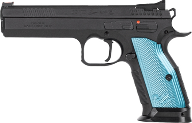 Picture of Cz-Usa Ts2 SA 9Mm FS 20-Shot Black Polycoat Blue Grip 91220 806703912202