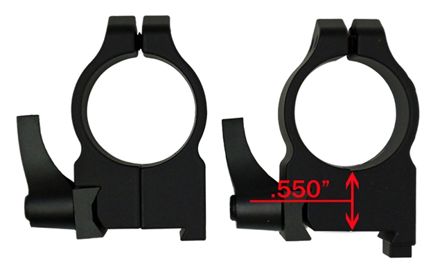 Picture of Czusa 19131 Czusa 550/557 Scope Rings 1" Quick Release High Steel Black Matte