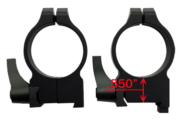 Picture of Czusa 19135 Czusa 550/557 Scope Rings 30Mm Quick Release High Steel Black Matte