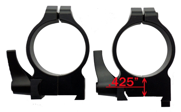 Picture of Czusa 19136 Czusa 550/557 Scope Rings 30Mm Quick Release High Steel Black Matte