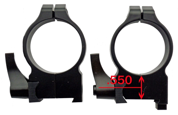 Picture of Czusa 19137 Czusa 550/557 Scope Rings 30Mm Quick Release Medium Steel Black Gloss