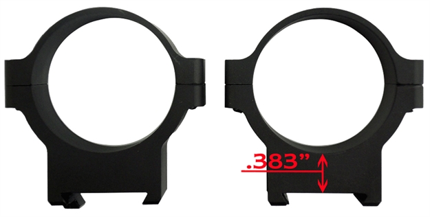 Picture of Czusa 40012 Czusa 550/557 Scope Rings 34Mm Ring Set Low Aluminum Black Matte