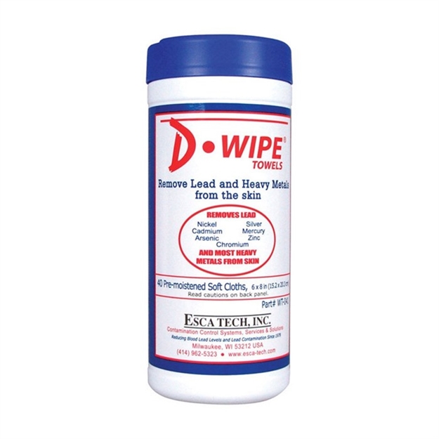 Picture of Esca Tech Inc D-Wipe Towels 40 Cnt 12/Cs WT-040