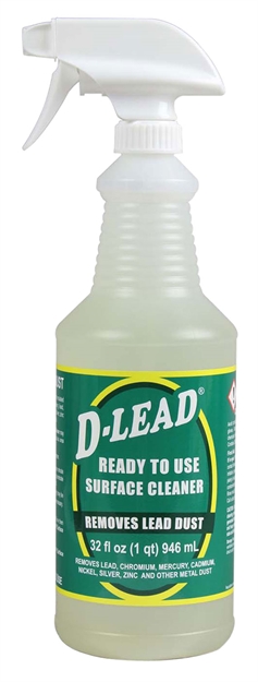 Picture of Esca Tech 331Pdrt12 D-Lead Surface Cleaner Removes Metal Dust & Lead 32 OZ Trigger Spray 12 Per Case 331PD-RT12
