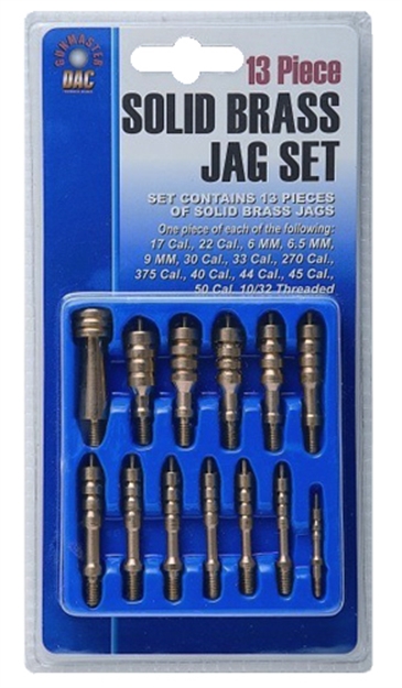 Picture of Dac Technologies Brt888 Cleaning Jag Set Brass Jag Set 17-45 Cal/50 Cal Jag Set