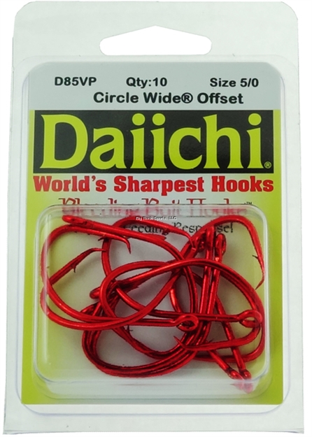 Picture of Daiichi Circle Wide, Offset, Bleeding Bait, Value Clam Pack, 10 Per PK