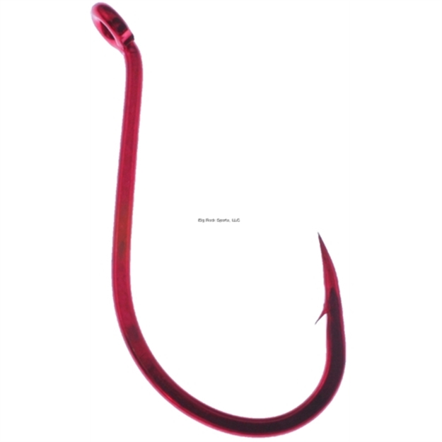 Picture of Daiichi Octopus Hook, Size 4/0, Standard Point, Wide Gap, Offset, UP Eye, Bleeding Bait Red, 5 Per Pack