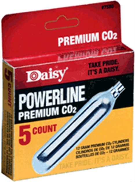 Picture of Daisy Co2 Cylinders 12-Grams 5-Cyl/Pack 12-Packs/Carton 7580 12039256075802