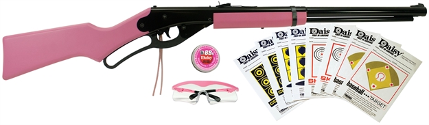 Picture of Daisy 1999 Pink Lever Action Carbine BB Shooting Fun Kit 4998K 039256849989