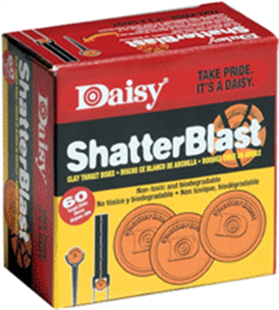Picture of  Daisy 990873406 Shatterblast Target Disks 2" Clays .22-.50 Ammo 60 Count 039256808733