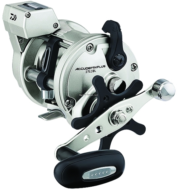 Picture of Daiwa Accudepth Plus-B Walleye Special Line Counter Reel, Rh, 1Bb, 5.1:1, Alum Spool, Braid 30/270, 40/200, Dual Paddle Handle