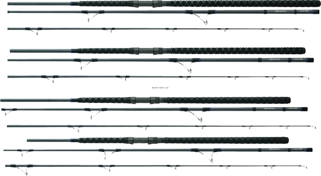 Picture of Daiwa Coastal Salt Pro Surf Spinning Rod, 10', 2 Pc, Fast, Med, 1-4 OZ Lures, 10 LB - 20 LB Line, 5 Guides