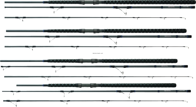 Picture of Daiwa Coastal Salt Pro Surf Spinning Rod, 10'6", 2 Pc, Fast, Med, 1-4 OZ Lures, 10 LB - 20 LB Line, 5 Guides