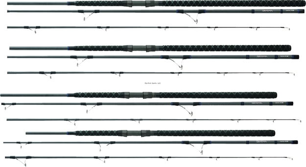 Picture of Daiwa Coastal Salt Pro Surf Spinning Rod, 9', 2 Pc, Fast, Med, 1-4 OZ Lures, 10 LB - 20 LB Line, 5 Guides