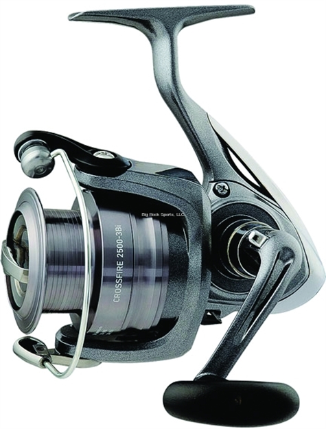 Picture of Daiwa Crossfire-3Bi Ultralight Spinning Reel, Ambi, 3Bb + 1Rb, 4.9:1 Ratio, Abs Alum Spool, Mono 2/190, 4/100, 6/60