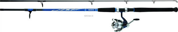 Picture of Daiwa D-Wave Dwa-3Bi Spinning Combo, 40-Sz Reel, NO Line, 3Bb + 1Rb, 4.9:1, Alum Spool, 300/10, 260/12, 210/14, 8'