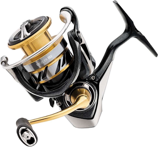 Picture of Daiwa Exceler LT 1000D Spinning Reel, Carbon Light Body, 5.2:1 Ratio, 5Bb+1Rb, 6.4Oz, 160Yds 8Lb Mono, Screw ON Handle