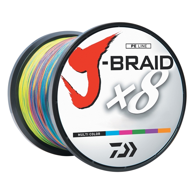 Picture of Daiwa J-Braid 3000 Meter 80# Bulk Spool Multi-Color