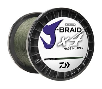 Picture of Daiwa J-Braid X4 4 Strand Braided Line, 15# 3000 YD Spool Dark Green