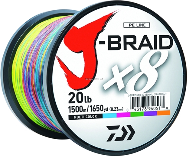 Picture of Daiwa J-Braid X8 8Strand Braided Line 65Lb 1500M Multicolor