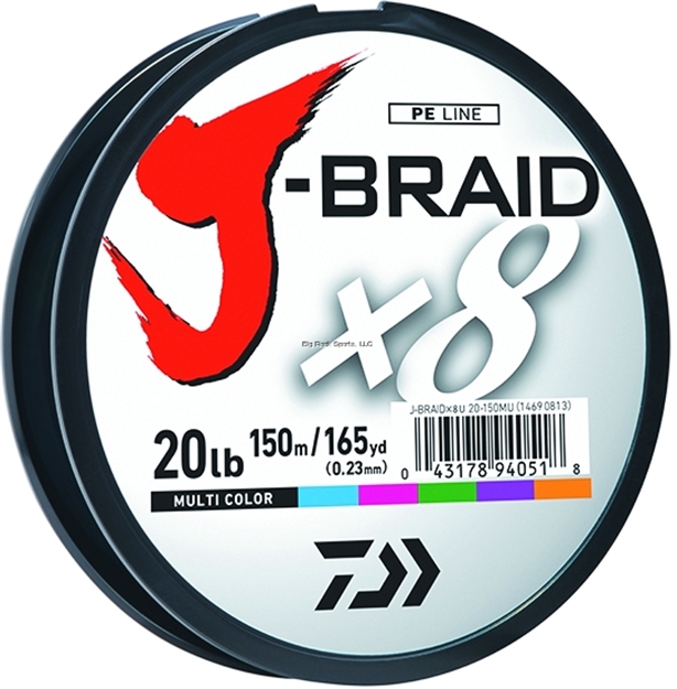 Picture of Daiwa J-Braid X8 Filler Spool Multi-Color Mono 20Lb