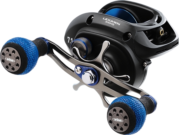 Picture of Daiwa Lexa 300 Type-Wn High Speed Low Profile BC Reel W/Winn Grip 6Bb 7.1:1 Ratio 11.3 OZ 22Lb Drag Blk/Blu 190Yds 14Lb Mono