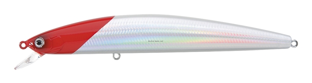 Picture of Daiwa Salt Pro Minnow, 6", 1 1/9 Oz, SZ 1 Hooks, Laser Red Head, Floating
