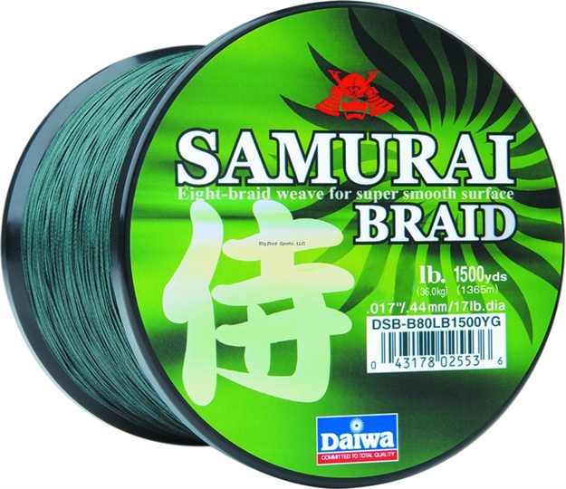 Picture of Daiwa Samurai Braided Line 55Lb 1500Yd Filler Spool Green