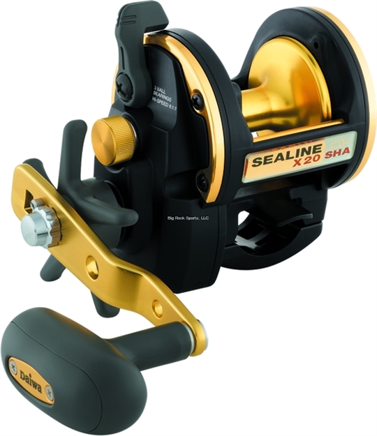 Picture of Daiwa Sealine-X Sha Conventional Reel, Rh, 3Bb, 6.1:1 Ratio, Alum Spool, Mono 12/420, 14/350
