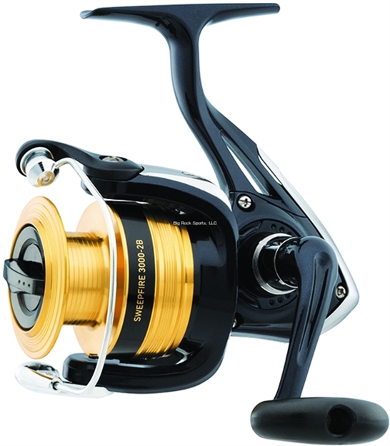 Picture of Daiwa Sweepfire-2B Spinning Reel, Rh, 2Bb, 5.3:1 Ratio, Abs Alum Spool, Mono 4/155, 6/100, 8/80