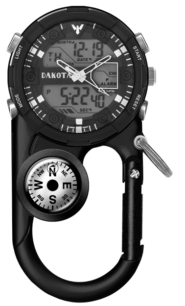 Picture of Dakota II Analog And Digital Clip Watch - Black