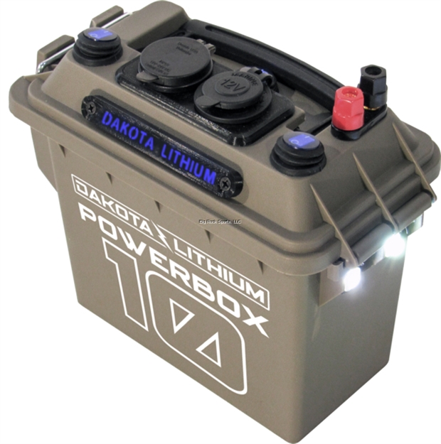 Picture of Dakota Lithium 14 Volt 10 Amp Hour Power Box + 12 Volt Charger (Khaki)