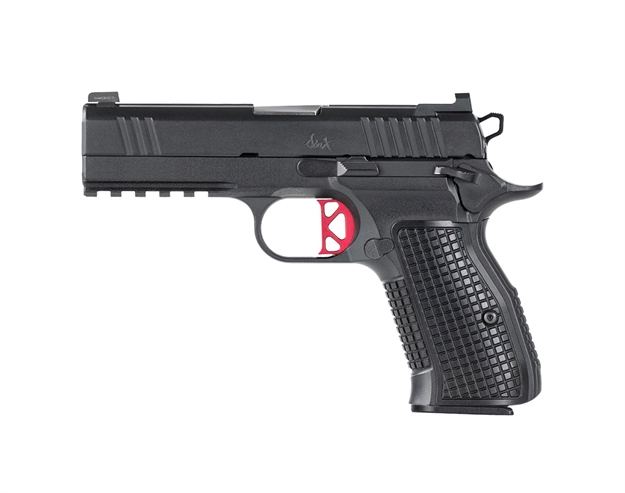 Picture of Dan Wesson 92111 Dwx Compact With Rail 9Mm Luger 4" 10+1 Black Black Duty Aluminum Slide Black Aluminum Grip