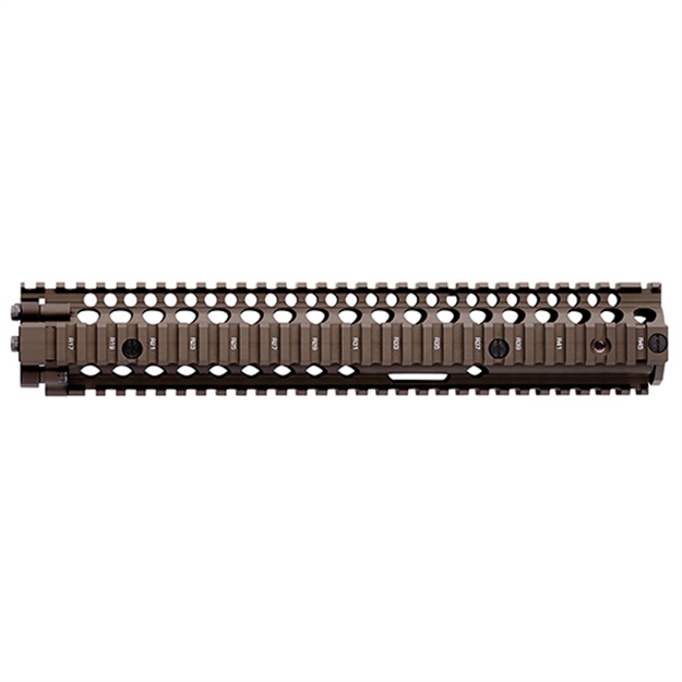 Picture of Daniel Defense 0100408001 M4a1 Ris II Handguard 12.25" 2-Piece, Free-Floating Style Made OF 6061-T6 Aluminum With Flat Dark Earth Anodized Finish & Picatinny Rail For Ar-15 01-004-08001 852548002820