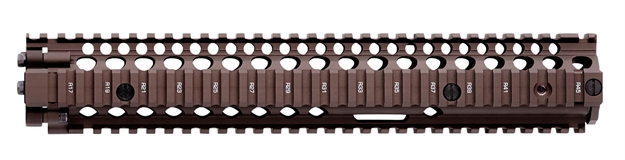 Picture of Daniel Defense 0100408001 M4a1 Ris II Handguard 12.25" 2-Piece, Free-Floating Style Made OF 6061-T6 Aluminum With Flat Dark Earth Anodized Finish & Picatinny Rail For Ar-15 01-004-08001