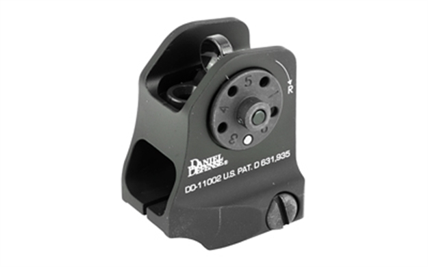 Picture of Daniel Defense 1906411002 A1.5 Fixed Rear Sight  Black Hardcoat Anodized Fixed Rear Sight 19-064-11002