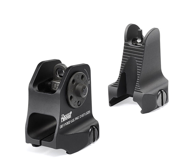 Picture of  Daniel Defense 1908809116 Ar-15 Iron Sight Set  Black Hardcoat Anodized Fixed Front & Rear Sight 815604010870