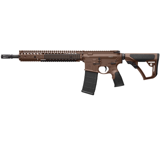 Picture of Daniel Defense 0208815126011 Ddm4 M4a1 5.56X45mm Nato 30+1 14.50" Barrel W/Flash Suppressor, Mil-Spec Brown Cerakote, 6 Position Stock W/Softtouch Overmolding 02-088-15126-011
