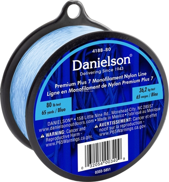 Picture of Danielson Plus 7 Mono Nylon Line Blue 80 LB