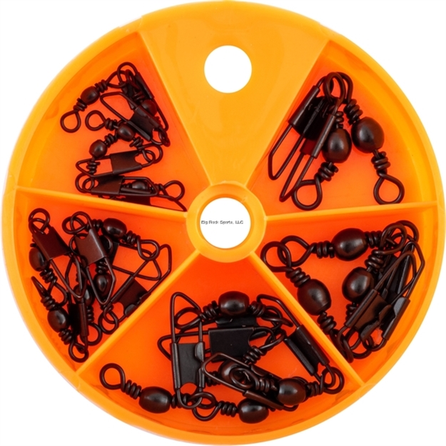 Picture of Danielson Snap Swivel Assortment Black W/Dial Box 20Pc