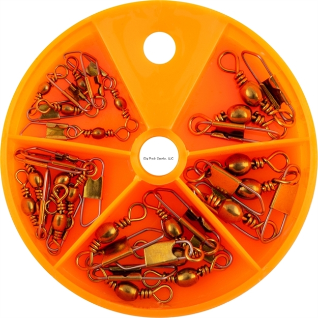 Picture of Danielson Snap Swivel Assortment Brass W/Dial Box 20Pc