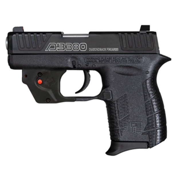 Picture of  Diamondback Db0101e002 Db380 Gen4 W/Laser Micro-Compact Frame 380 Acp 6+1, 2.80" Stainless Steel Barrel, Serrated Stainless Steel Slide, Mint Polymer Frame W/Beavertail & Grip, Viridian Laser
