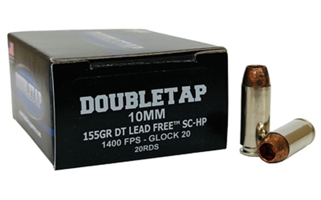 Picture of  Doubletap Ammunition 10Mm155x Tactical  10Mmauto 155Gr DT Lead Free 20 Per Box/50 Case 091037282071
