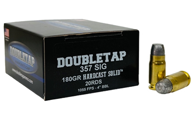 Picture of Dbltap 357Sig 180Gr Hardcast 20/1000 357S180HC 091037282835