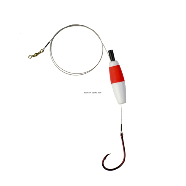 Picture of Dc's Tackle Catfish Rig, #6/0 Red Hook, 30Lb Leader, Red/White Float